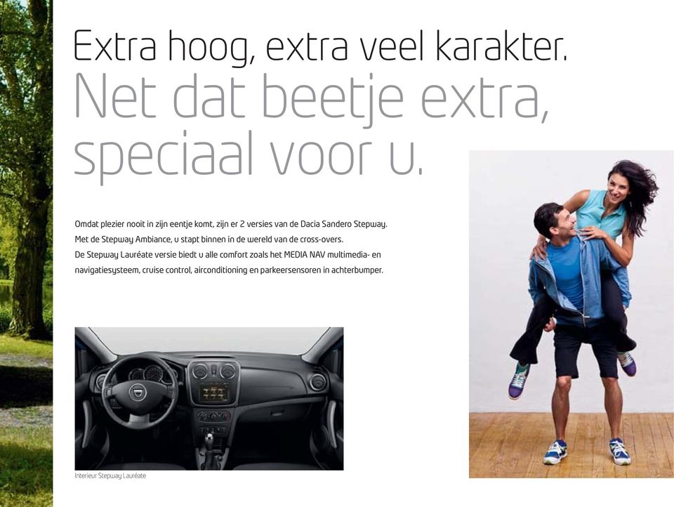 Met de Stepway Ambiance, u stapt binnen in de wereld van de cross-overs.