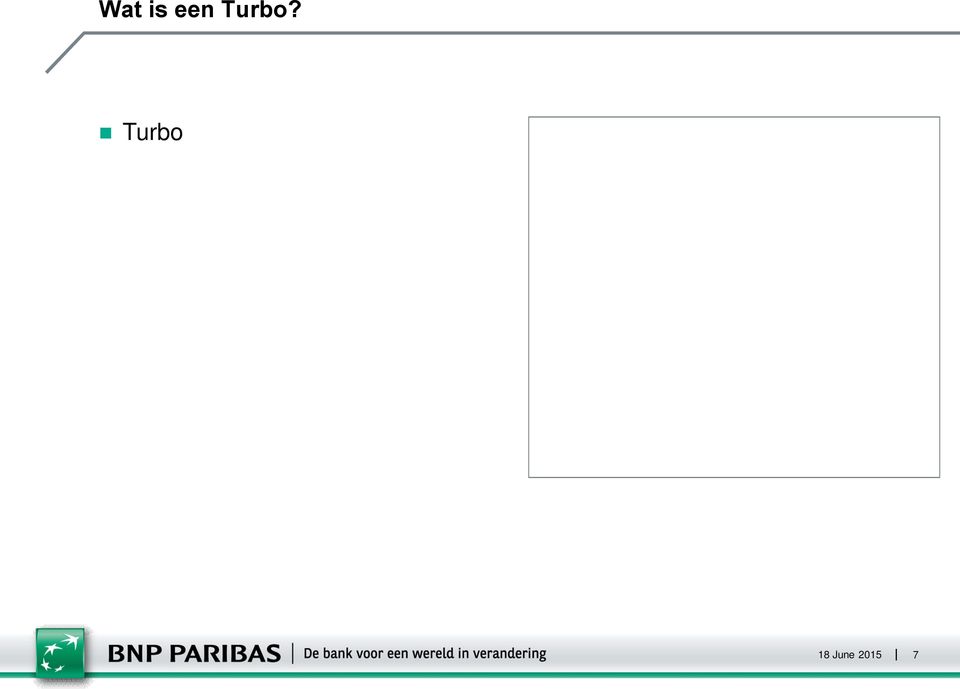 Onderliggende waarde Risicovol: Hefboom Maximale verlies gelijk aan inleg Twee varianten: Onderliggende