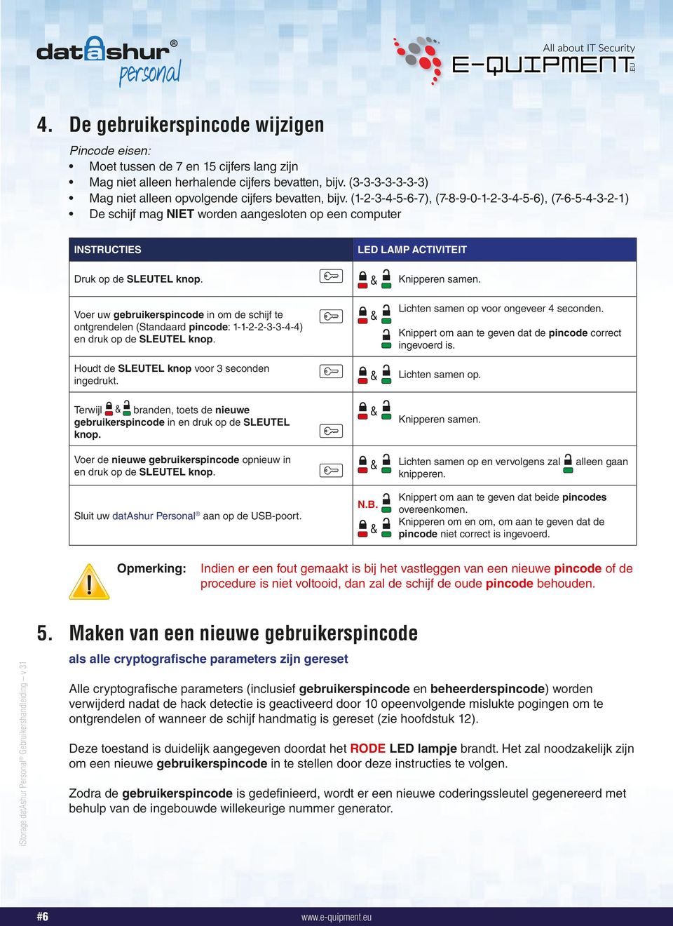 (1-2-3-4-5-6-7), (7-8-9-0-1-2-3-4-5-6), (7-6-5-4-3-2-1) De schijf mag NIET worden aangesloten op een computer INSTRUCTIES Druk op de SLEUTEL knop.