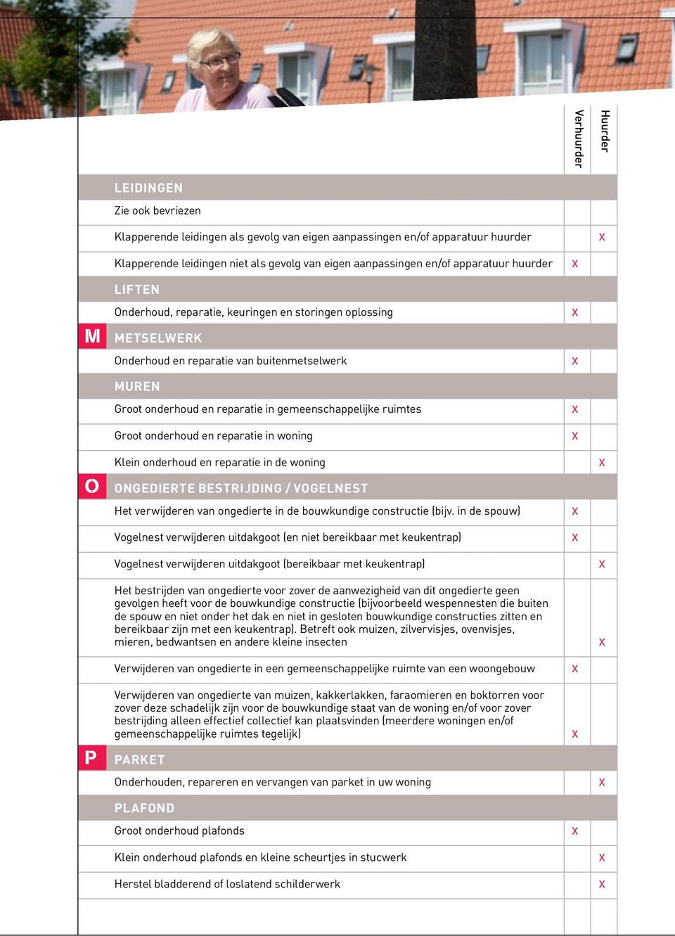 en reparatie in woning O Klein onderhoud en reparatie in de woning ONGEDIERTE BESTRIJDING / VOGELNEST Het verwijderen van ongedierte in de bouwkundige constructie (bijv.