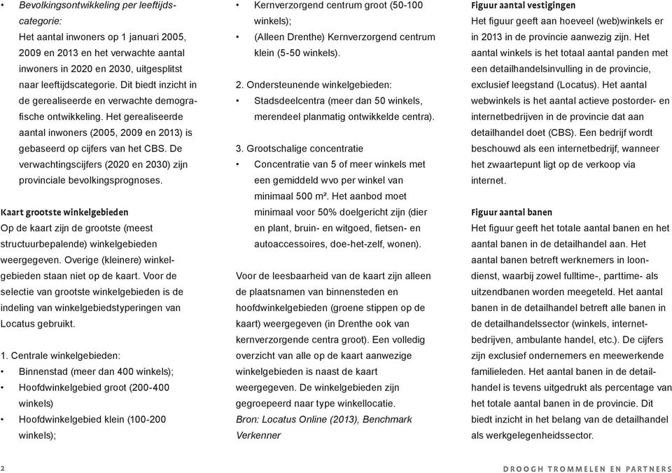 De verwachtingscijfers (2020 en 2030) zijn provinciale bevolkingsprognoses. Kaart grootste winkelgebieden Op de kaart zijn de grootste (meest structuurbepalende) winkelgebieden weergegeven.