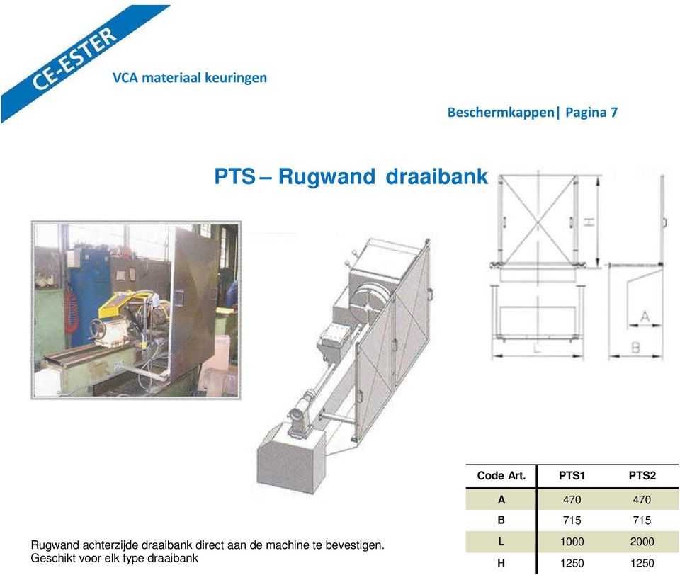 achterzijde draaibank direct aan de machine te