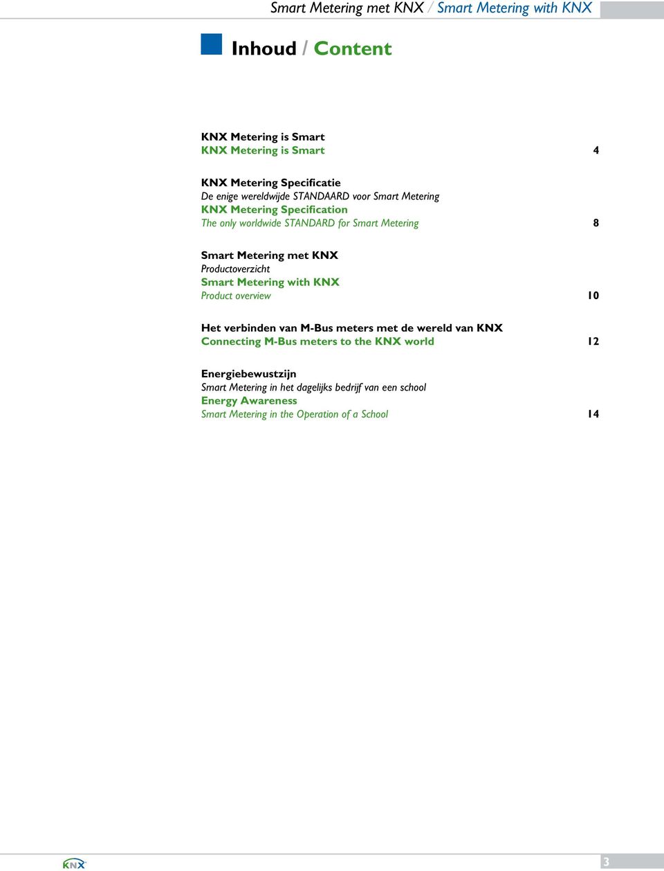 Metering with KNX Product overview 10 Het verbinden van M-Bus meters met de wereld van KNX Connecting M-Bus meters to the KNX world