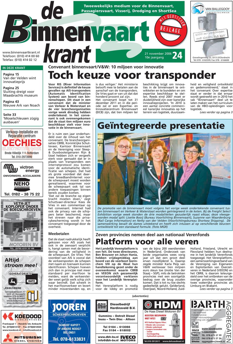 Pagina 43 Nieuwe Ark van Noach Seite 33 Moselschleusen zügig ausbauen victron energy OMVORMERS, ACCULADERS Tel.