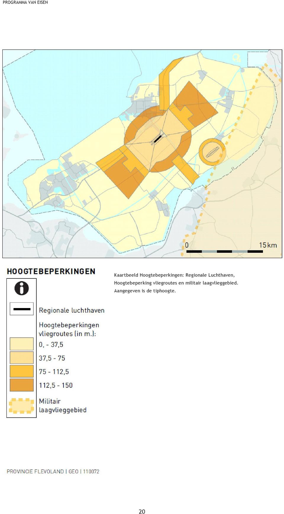 Hoogtebeperking vliegroutes en