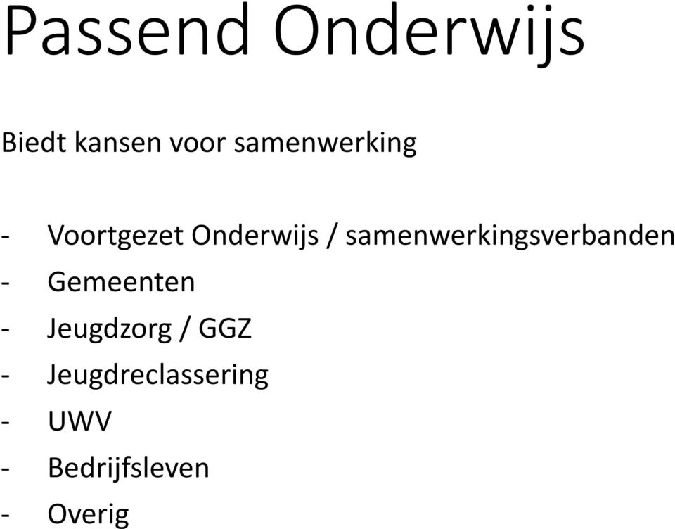 samenwerkingsverbanden - Gemeenten -