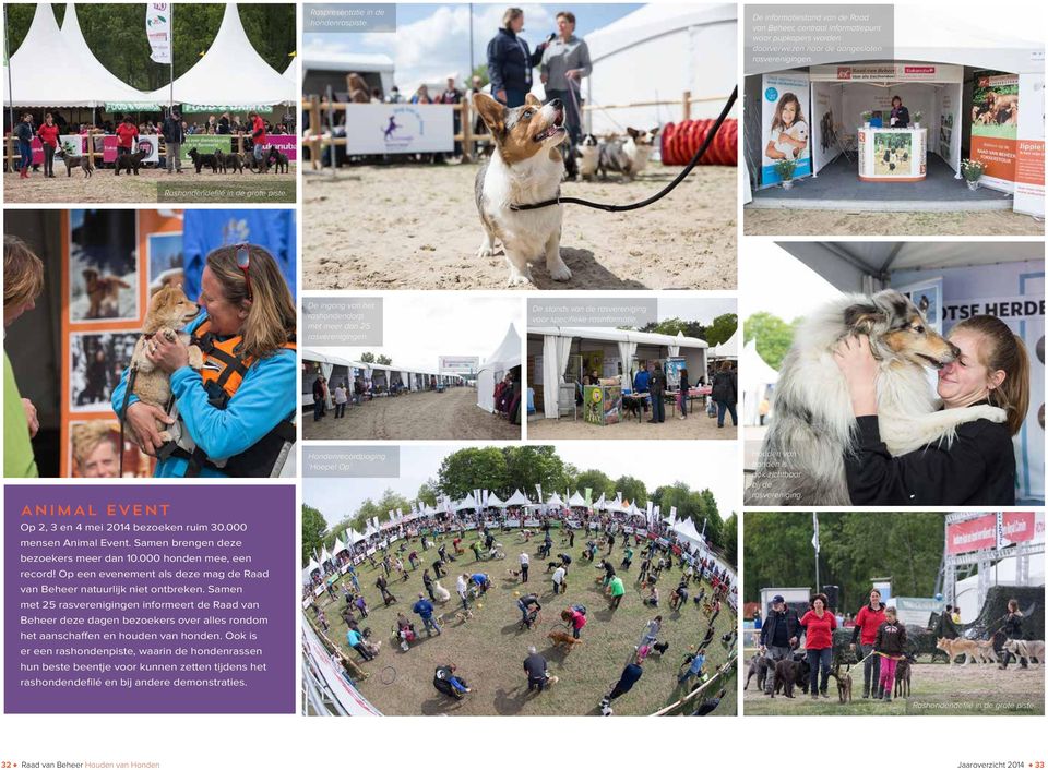 ANIMAL EVENT Op 2, 3 en 4 mei 2014 bezoeken ruim 30.000 mensen Animal Event. Samen brengen deze bezoekers meer dan 10.000 honden mee, een record!