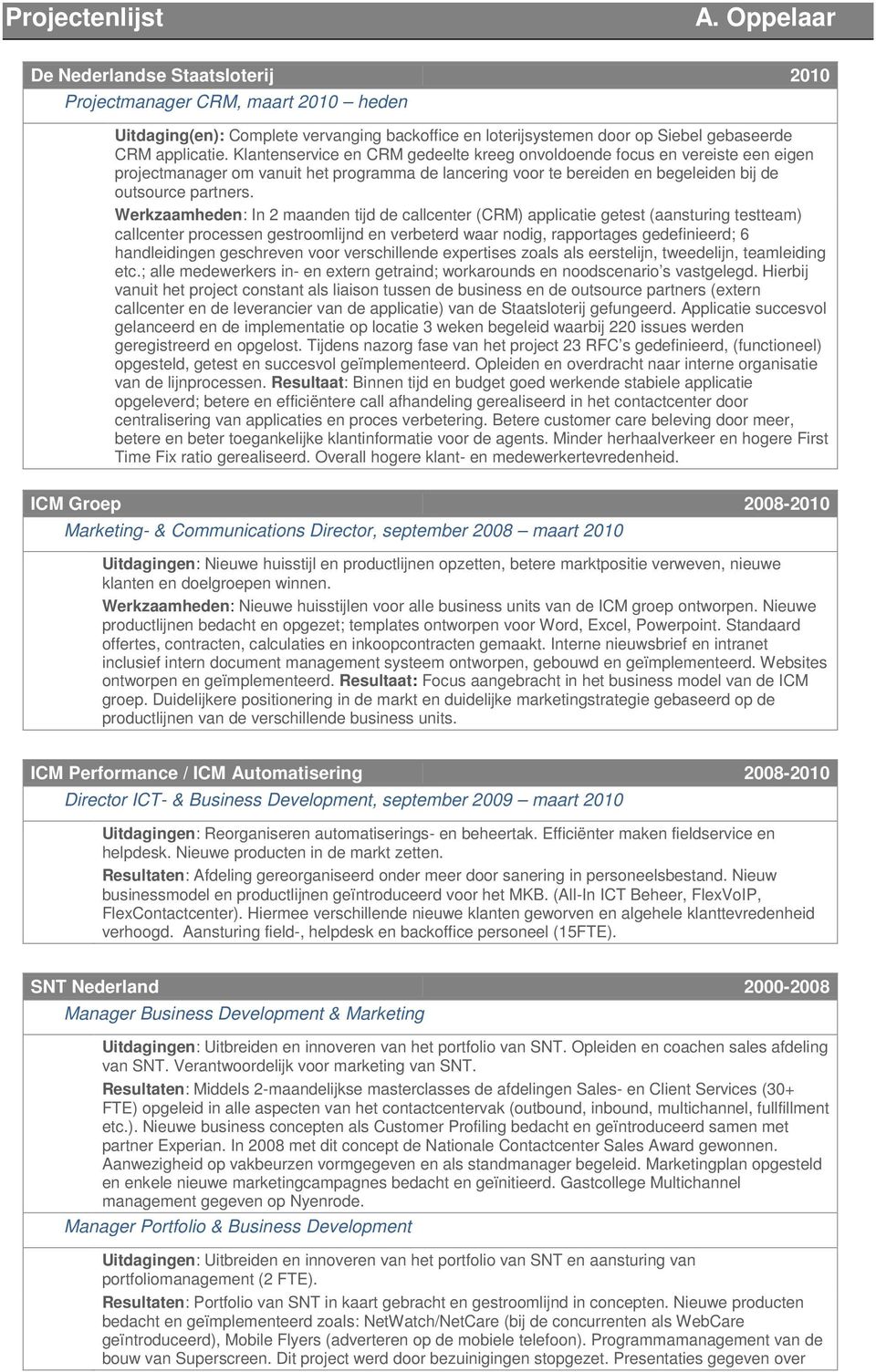 Klantenservice en CRM gedeelte kreeg onvoldoende focus en vereiste een eigen projectmanager om vanuit het programma de lancering voor te bereiden en begeleiden bij de outsource partners.