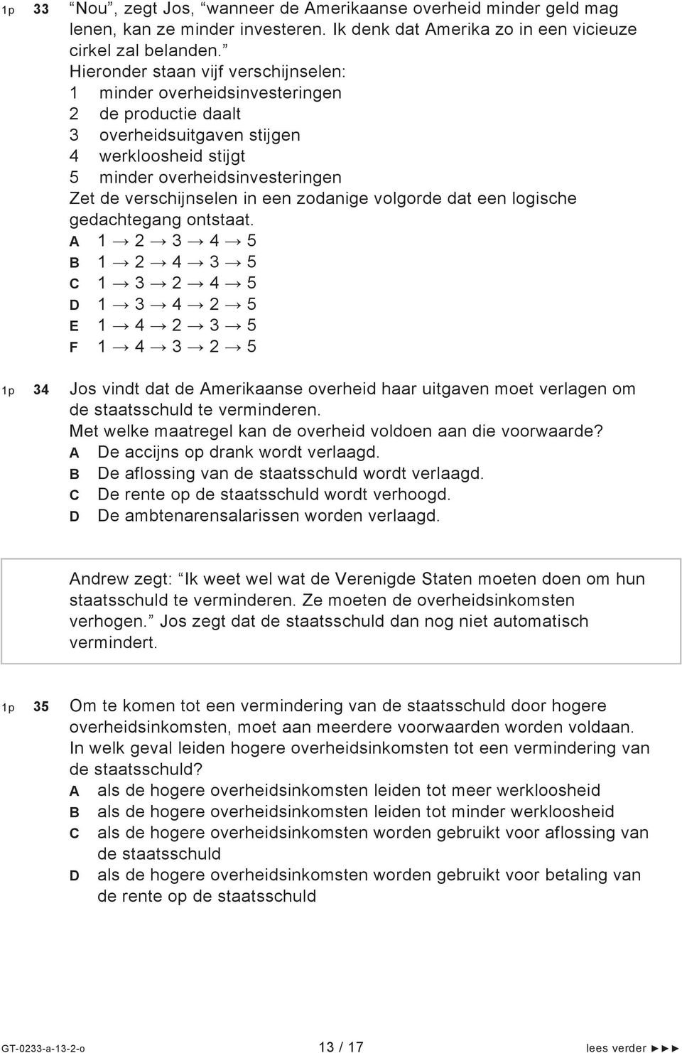 een zodanige volgorde dat een logische gedachtegang ontstaat.