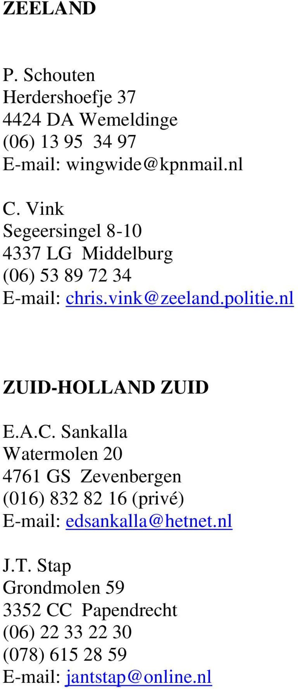 nl ZUID-HOLLAND ZUID E.A.C.