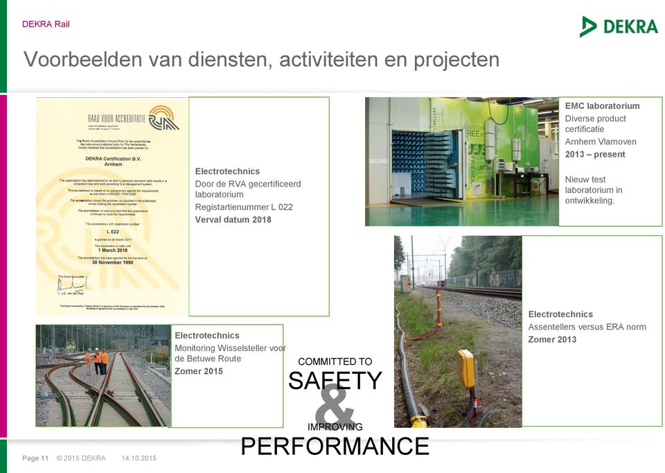 test laboratorium in ontwikkeling. Page 11 2015 DEKRA 14.10.