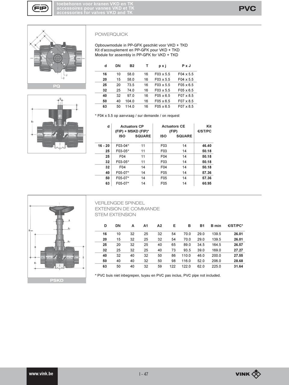 0 16 F05 x 6.5 F07 x 8.5 50 40 104.0 16 F05 x 6.5 F07 x 8.5 63 50 114.0 16 F05 x 6.5 F07 x 8.5 * F04 x 5.