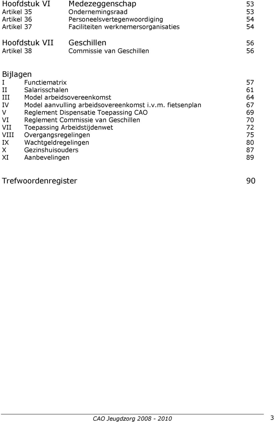 aanvulling arbeidsovereenkoms