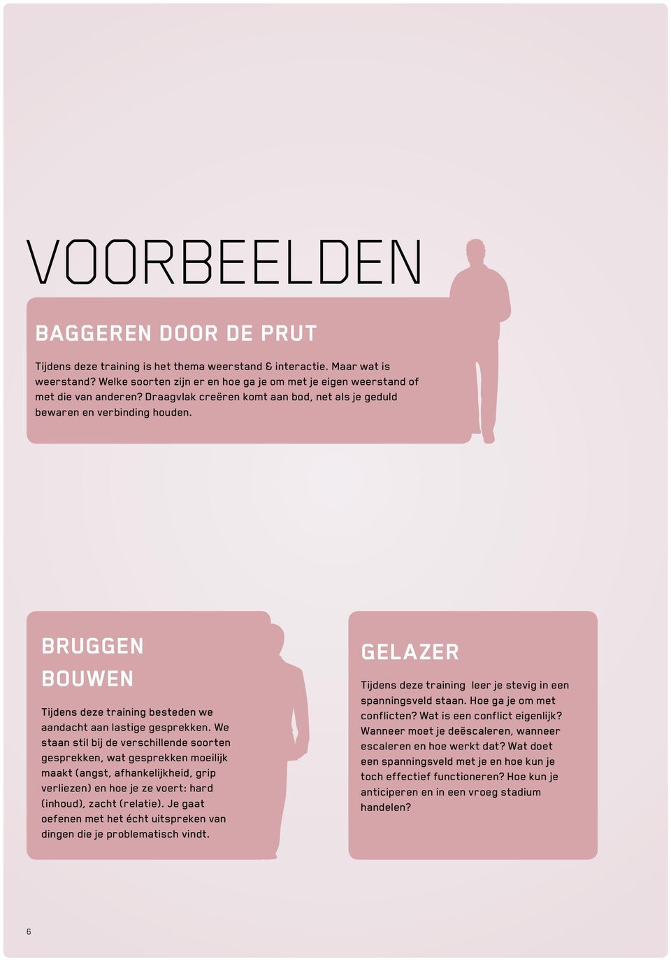 We staan stil bij de verschillende soorten gesprekken, wat gesprekken moeilijk maakt (angst, afhankelijkheid, grip verliezen) en hoe je ze voert: hard (inhoud), zacht (relatie).