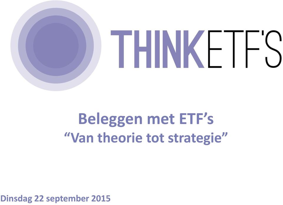 Beleggen met ETF