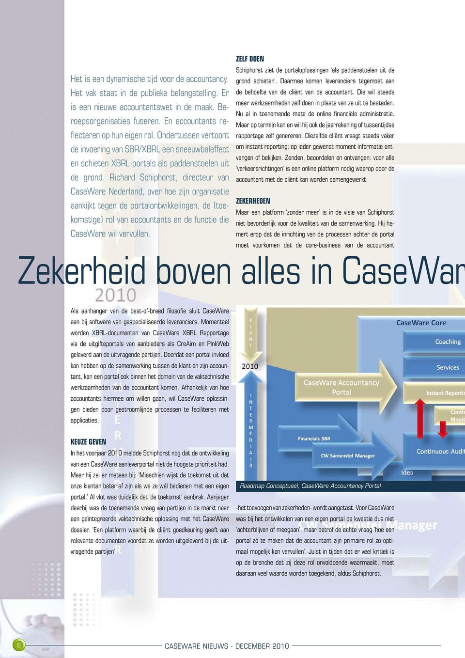Richard Schiphorst, directeur van CaseWare Nederland, over hoe zijn organisatie aankijkt tegen de portalontwikkelingen, de (toekomstige) rol van accountants en de functie die CaseWare wil vervullen.