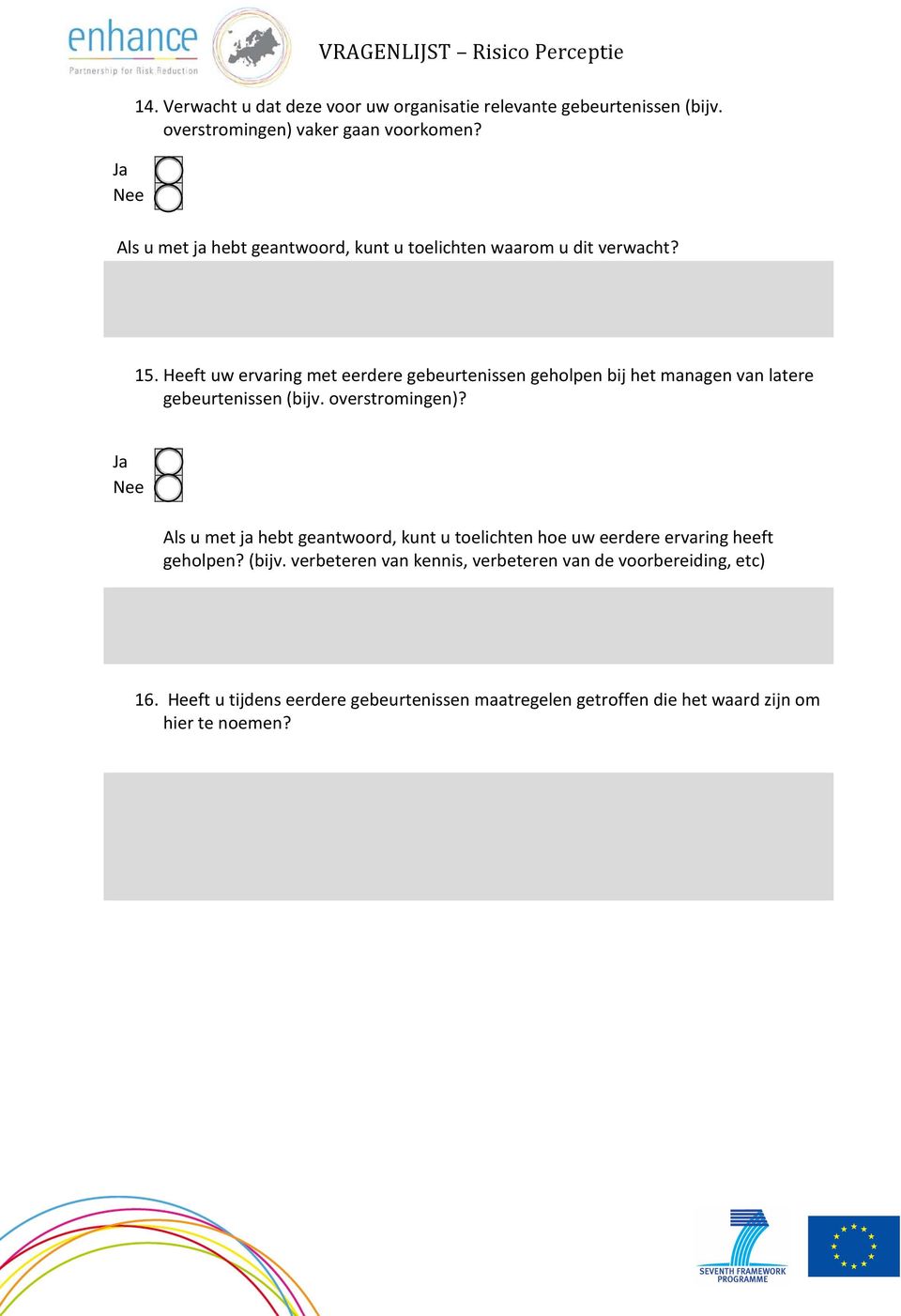 Heeft uw ervaring met eerdere gebeurtenissen geholpen bij het managen van latere gebeurtenissen (bijv. overstromingen)?