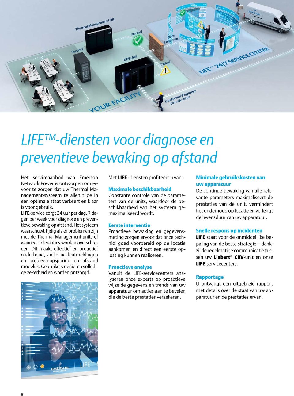 Het systeem waarschuwt tijdig als er problemen zijn met de Thermal Management-units of wanneer toleranties worden overschreden.