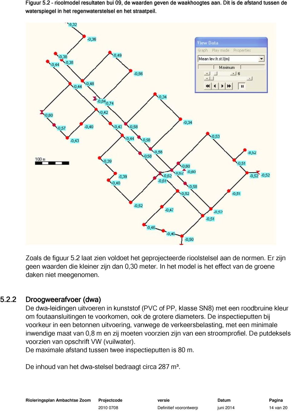 De inspectieputten bij voorkeur in een betonnen uitvoering, vanwege de verkeersbelasting, met een minimale inwendige maat van 0,8 m en zij moeten voorzien zijn van een stroomprofiel.