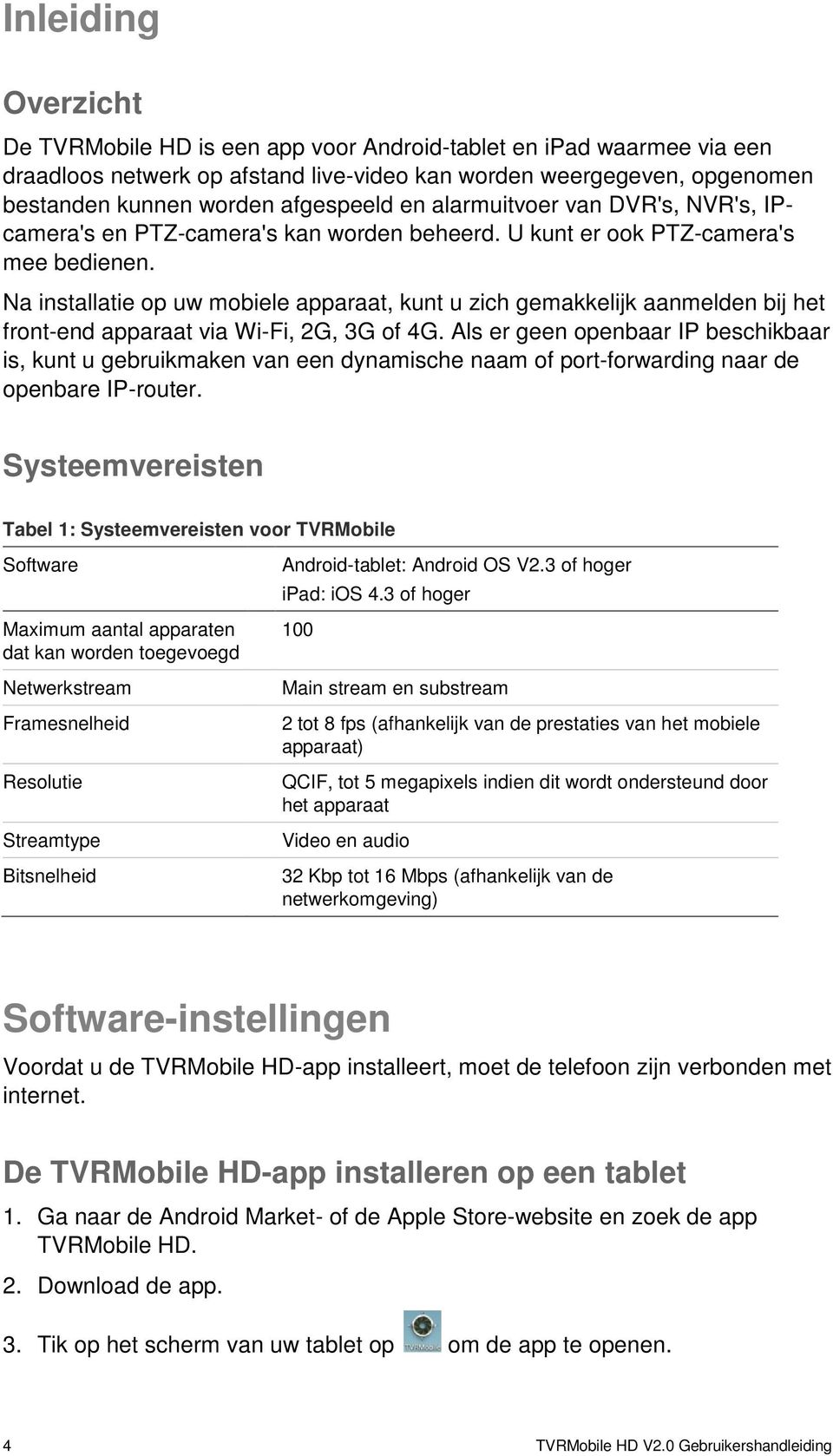 Na installatie op uw mobiele apparaat, kunt u zich gemakkelijk aanmelden bij het front-end apparaat via Wi-Fi, 2G, 3G of 4G.