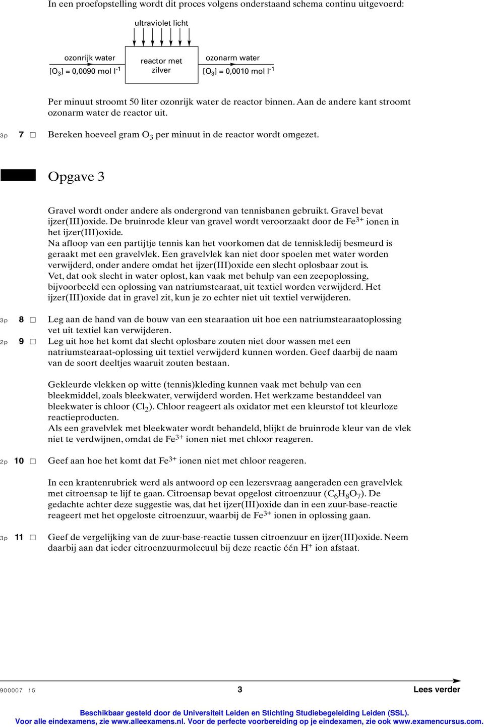 pgave 3 Gravel wordt onder andere als ondergrond van tennisbanen gebruikt. Gravel bevat ijzer(iii)oxide. De bruinrode kleur van gravel wordt veroorzaakt door de Fe 3+ ionen in het ijzer(iii)oxide.