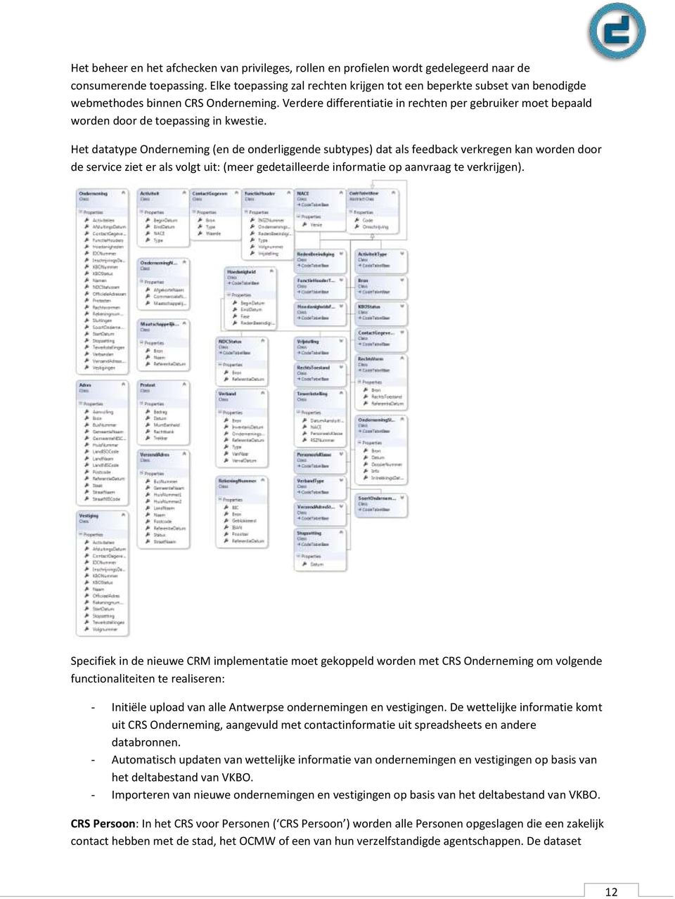 Het datatype Onderneming (en de nderliggende subtypes) dat als feedback verkregen kan wrden dr de service ziet er als vlgt uit: (meer gedetailleerde infrmatie p aanvraag te verkrijgen).