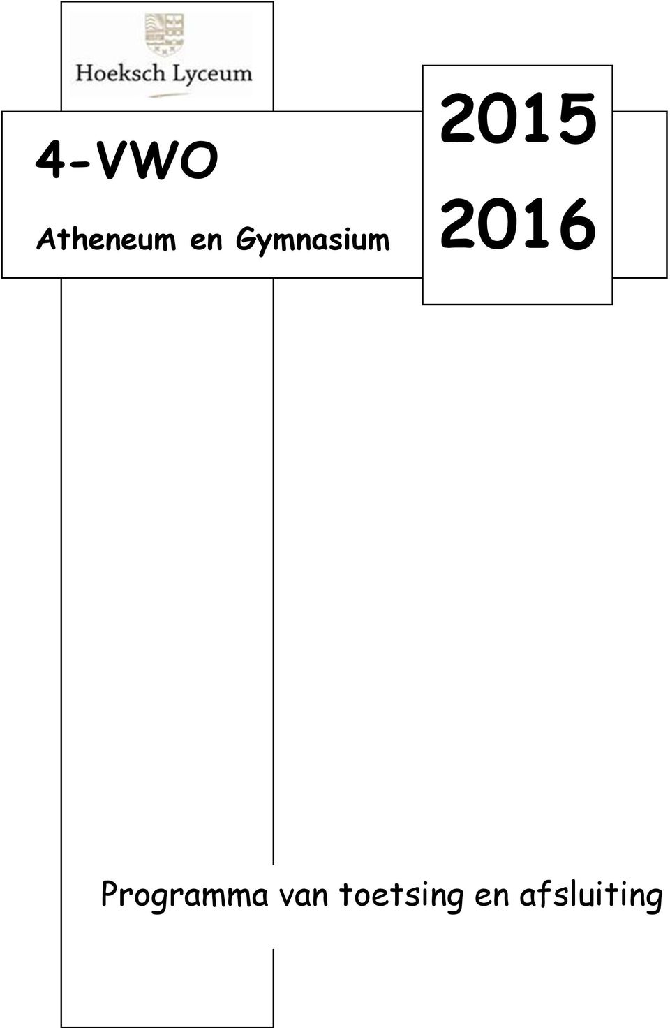 2016 Programma van