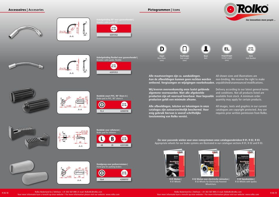 (mm) Naaflengte Hub Length (mm) Bout Bolt Inspanlengte Install Length (mm) Item Item Number, - 2, rt-nr. rt.-no. 411353 lle maatvoeringen zijn ca. aanduidingen.