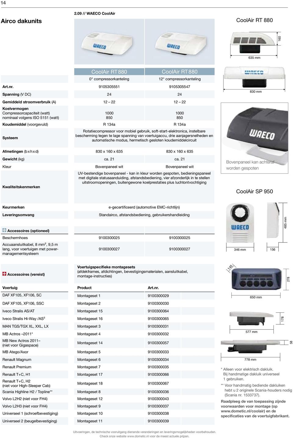 R 134a R 134a Rotatiecompressor voor mobiel gebruik, soft-start-elektronica, instelbare bescherming tegen te lage spanning van voertuigaccu, drie aanjagersnelheden en Systeem automatische modus,