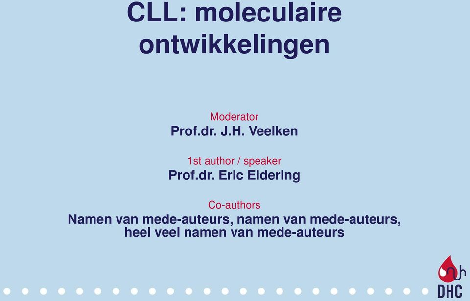 Eric Eldering Co-authors Namen van mede-auteurs,