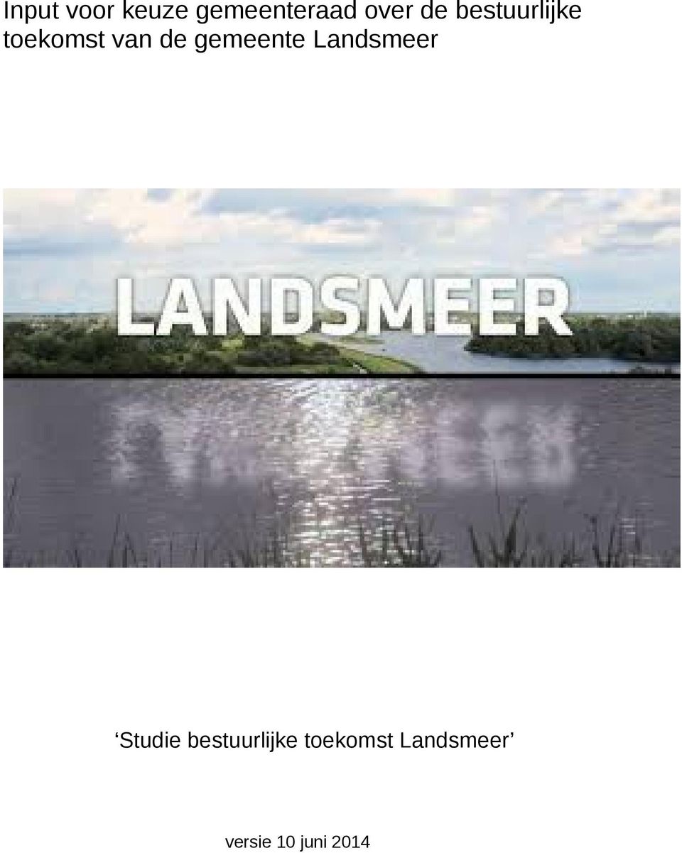 gemeente Landsmeer Studie