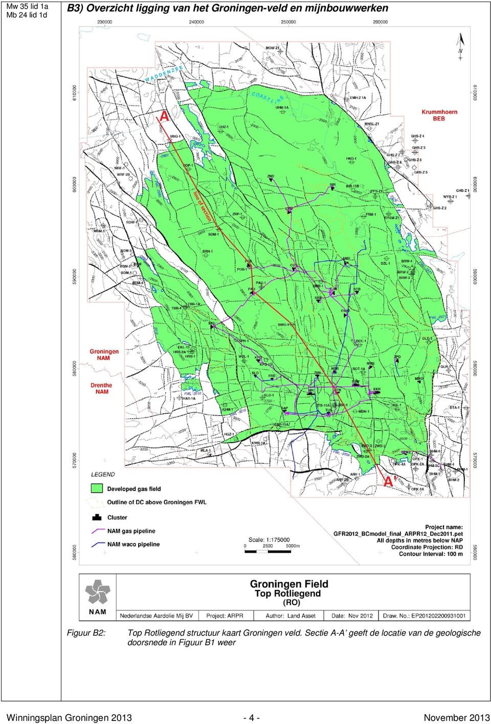 structuur kaart Groningen veld.