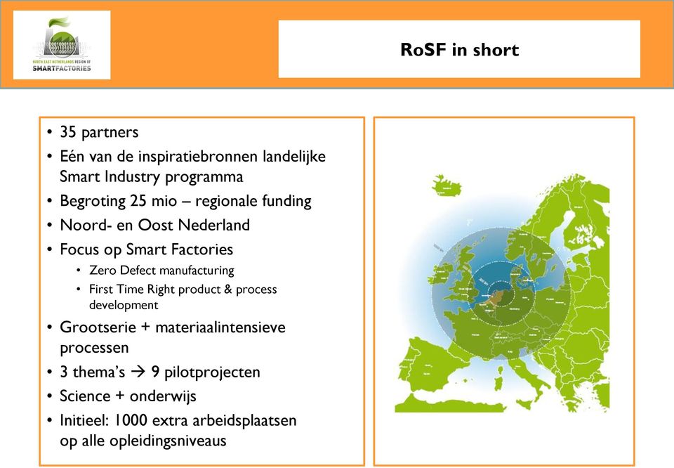 First Time Right product & process development Grootserie + materiaalintensieve processen 3 thema s