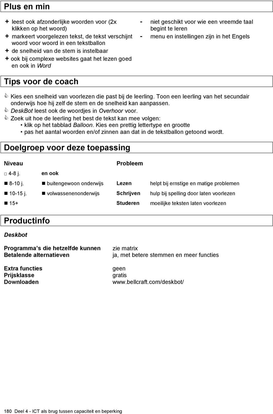 snelheid van voorlezen die past bij de leerling. Toon een leerling van het secundair onderwijs hoe hij zelf de stem en de snelheid kan aanpassen. DeskBot leest ook de woordjes in Overhoor voor.