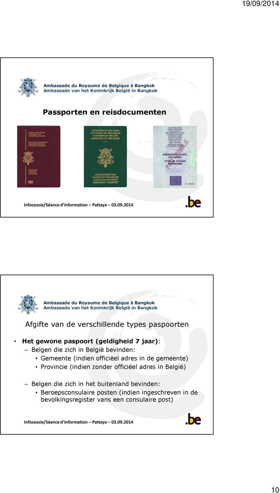gemeente) Provincie (indien zonder officiëel adres in België) Belgen die zich in het buitenland