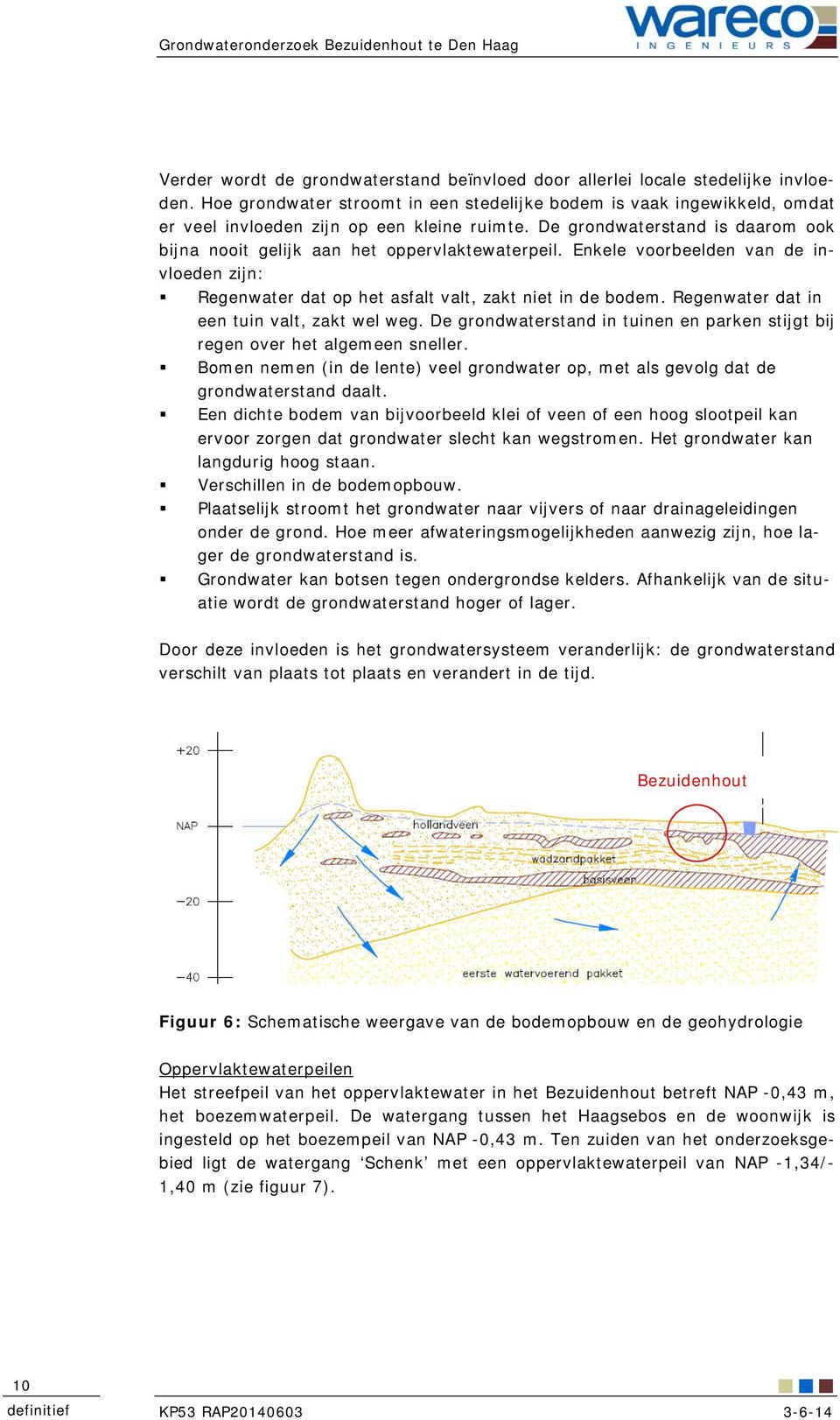 Enkele voorbeelden van de invloeden zijn: Regenwater dat op het asfalt valt, zakt niet in de bodem. Regenwater dat in een tuin valt, zakt wel weg.