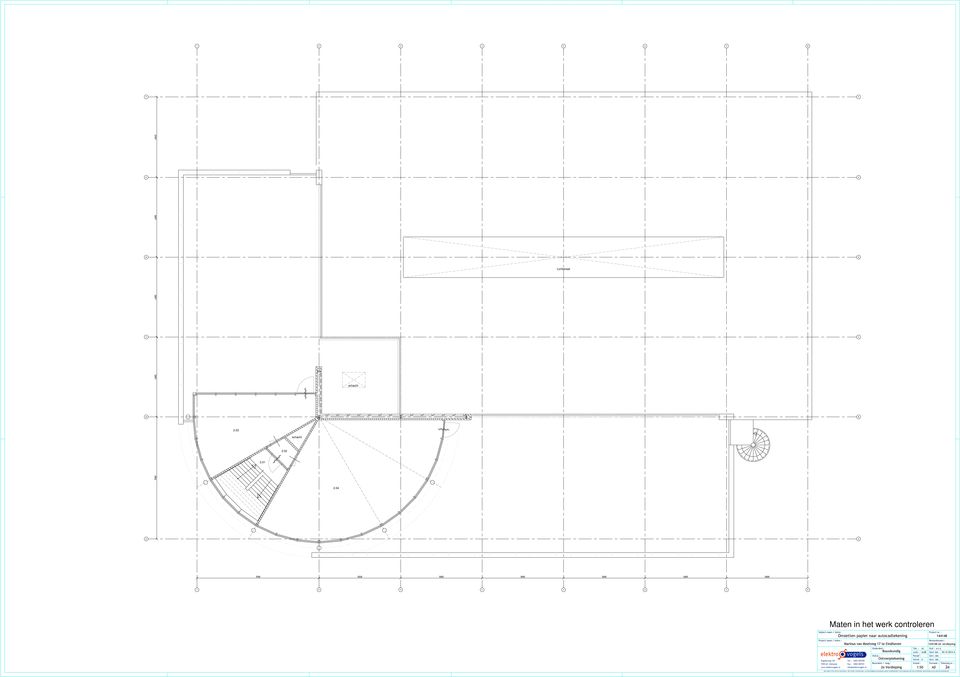 : AvdE Paraaf : Bouwdeel / -laag : Schaal : 2e Verdieping Project nr. : Versie : A Gew. dat. : Bestandsnaam : 144148-2e verdieping Xref : n.v.t. Start dat. : 04-12-2014 A Gew. dat. : Formaat : 144148 Tekening nr.