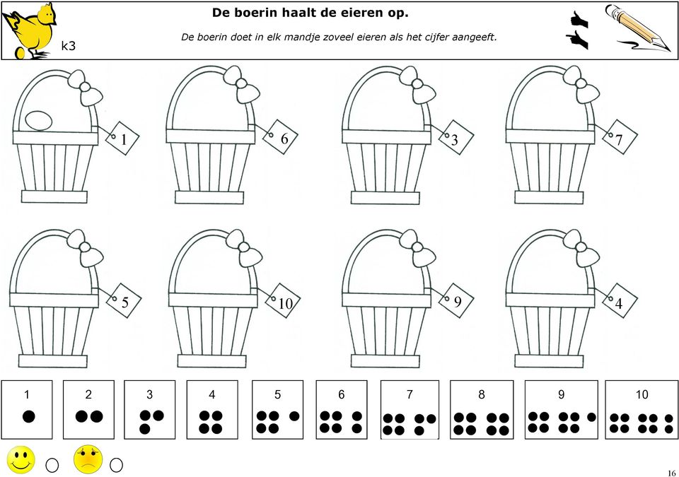 zoveel eieren als het cijfer