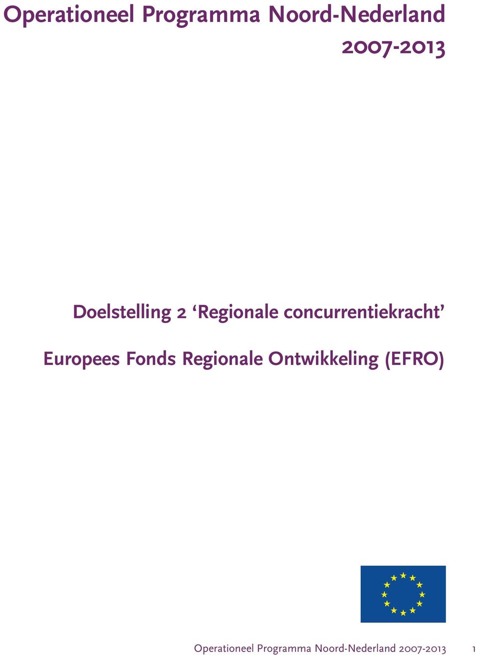 concurrentiekracht Europees Fonds Regionale