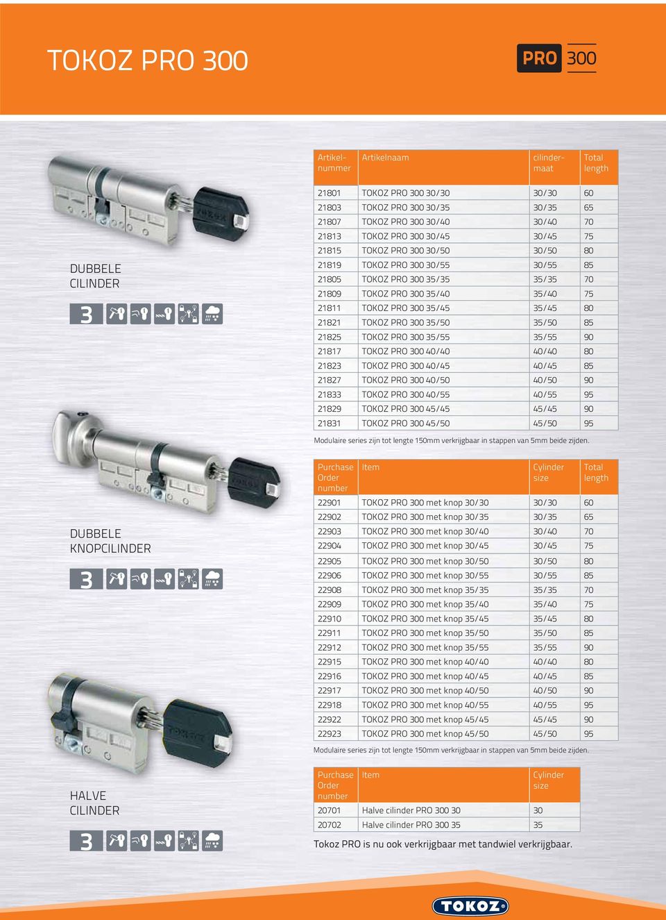 35/45 80 21821 TOKOZ PRO 300 35/50 35/50 85 21825 TOKOZ PRO 300 35/55 35/55 90 21817 TOKOZ PRO 300 40/40 40/40 80 21823 TOKOZ PRO 300 40/45 40/45 85 21827 TOKOZ PRO 300 40/50 40/50 90 21833 TOKOZ PRO