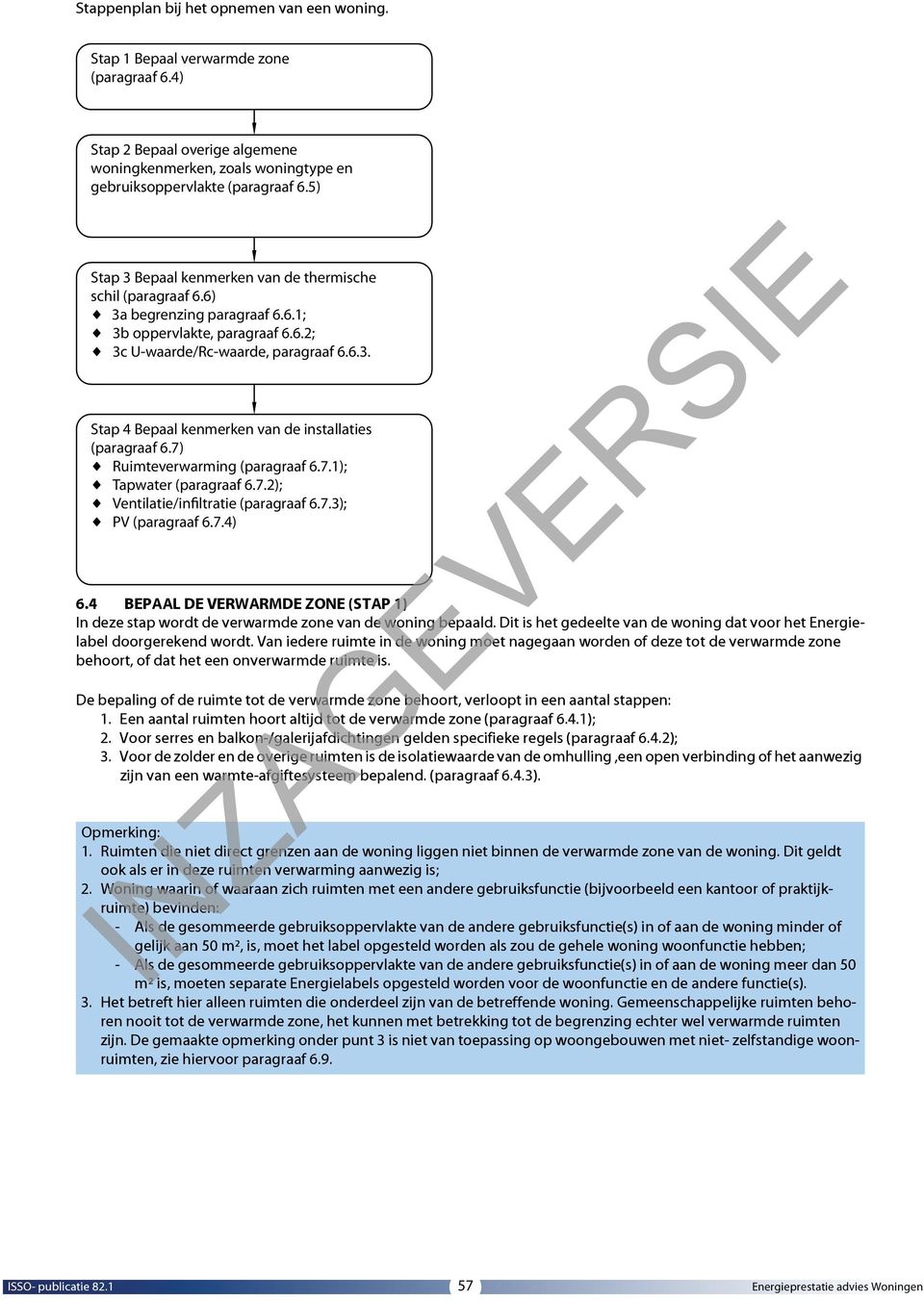 7) Ruimteverwarming (paragraaf 6.7.1); Tapwater (paragraaf 6.7.2); Ventilatie/infiltratie (paragraaf 6.7.3); PV (paragraaf 6.7.4) 6.