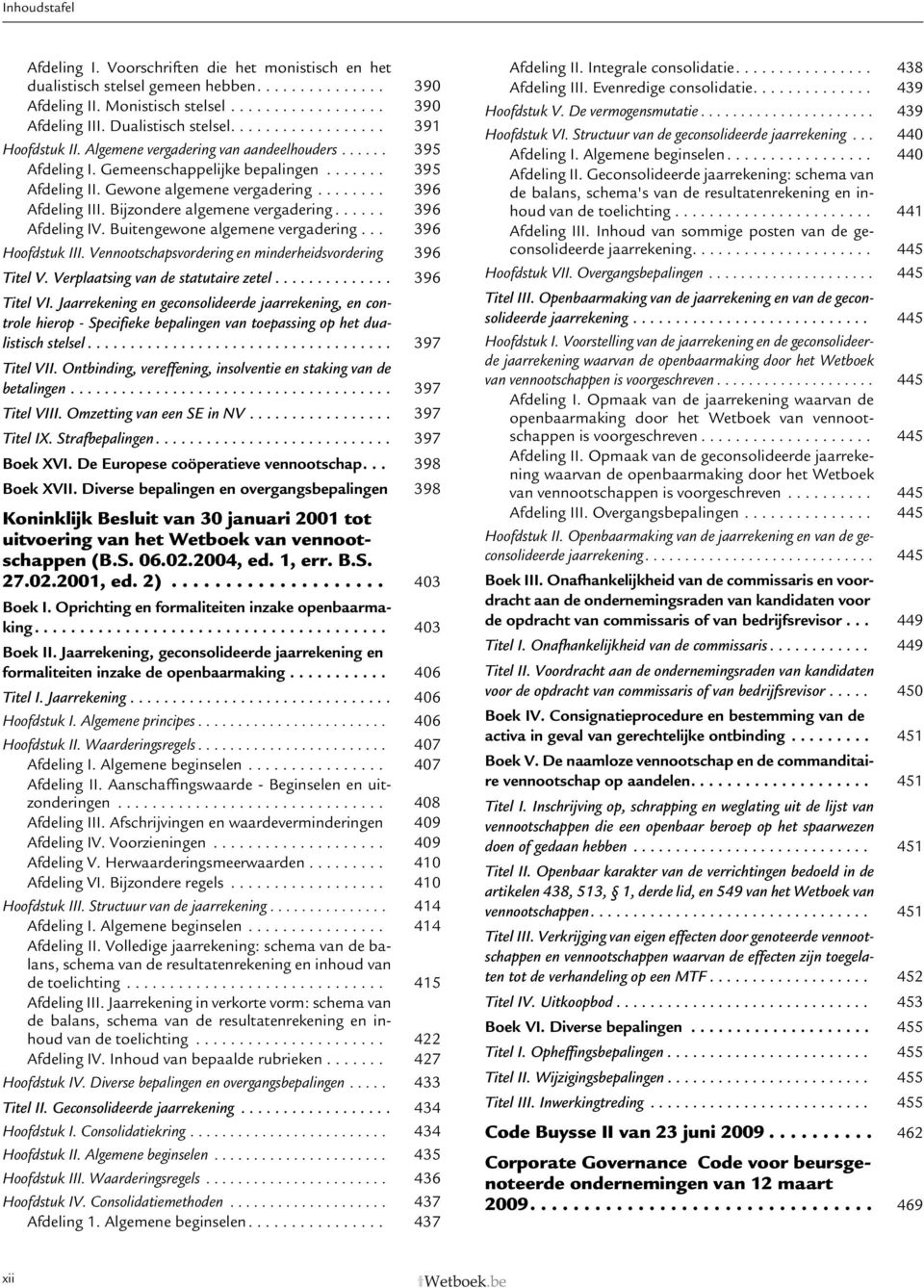 Bijzondere algemene vergadering...... 396 Afdeling IV. Buitengewone algemene vergadering... 396 Hoofdstuk III. Vennootschapsvordering en minderheidsvordering 396 Titel V.