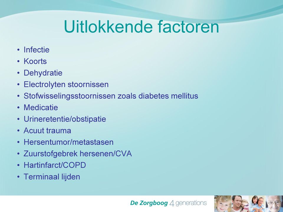 Medicatie Urineretentie/obstipatie Acuut trauma