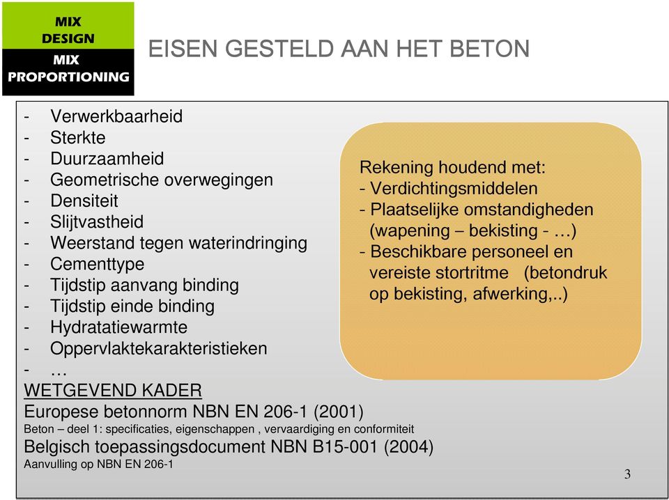 (betondruk - Tijdstip aanvang binding op bekisting, afwerking,.