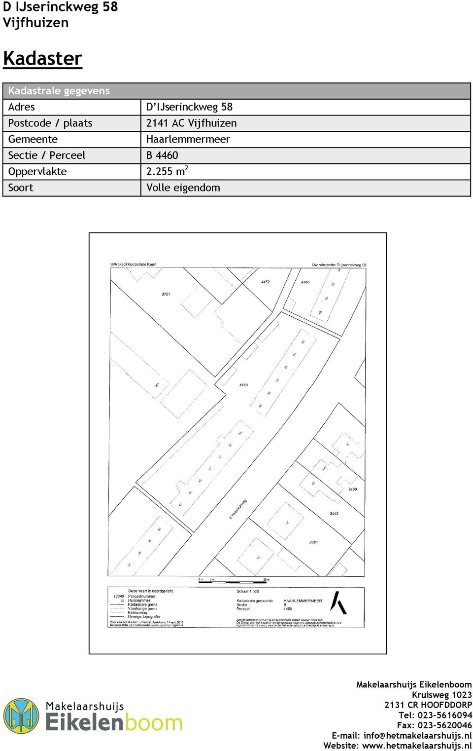 Gemeente Haarlemmermeer Sectie / Perceel B