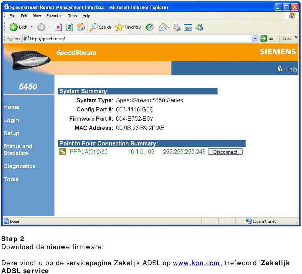 servicepagina Zakelijk ADSL op