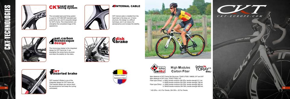 It can strengthen the whole frame structure and retain the stability for the riders. CKT internal cable is installed from the head tube to the drop-out.