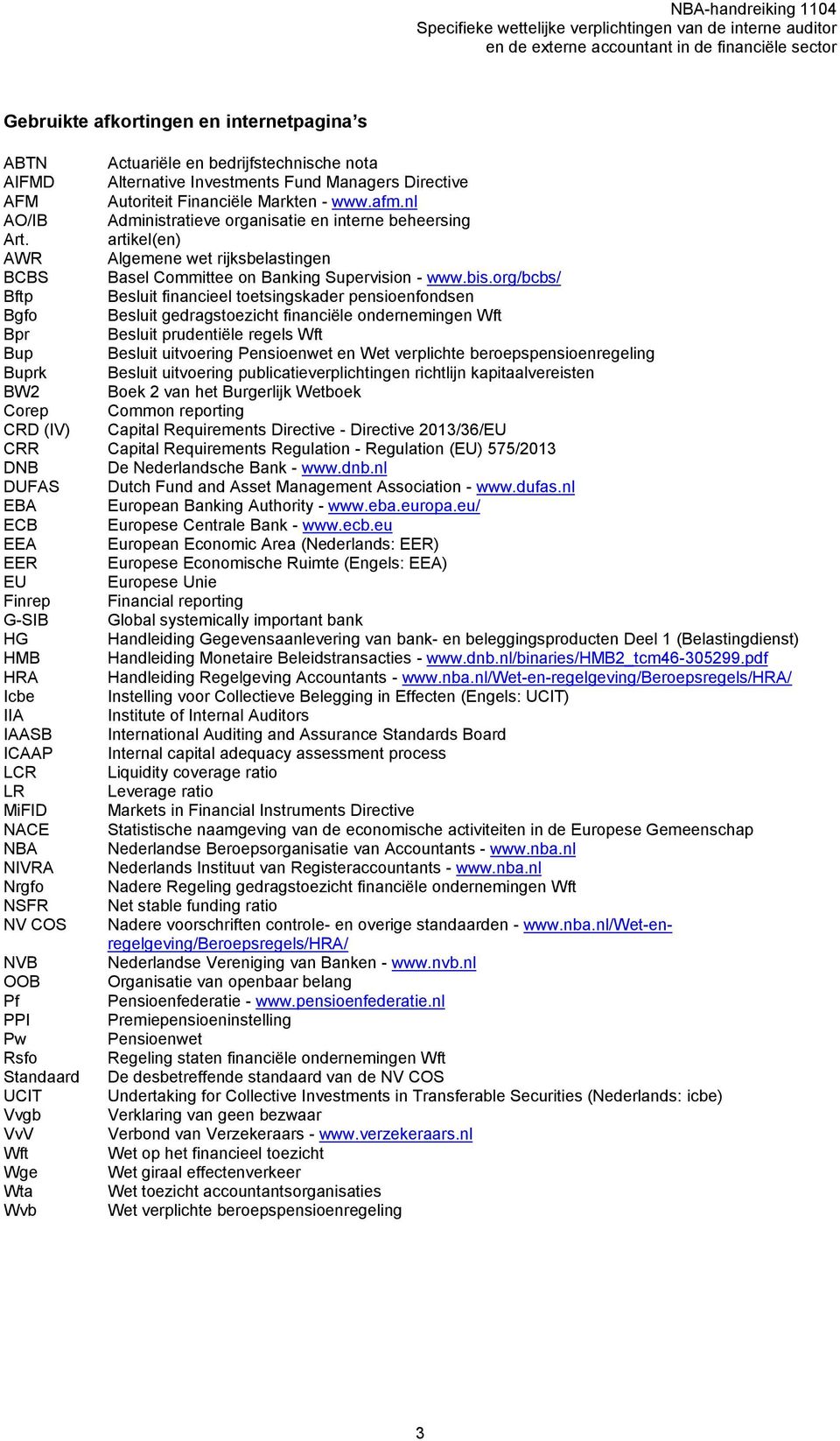 org/bcbs/ Bftp Besluit financieel toetsingskader pensioenfondsen Bgfo Besluit gedragstoezicht financiële ondernemingen Wft Bpr Besluit prudentiële regels Wft Bup Besluit uitvoering Pensioenwet en Wet