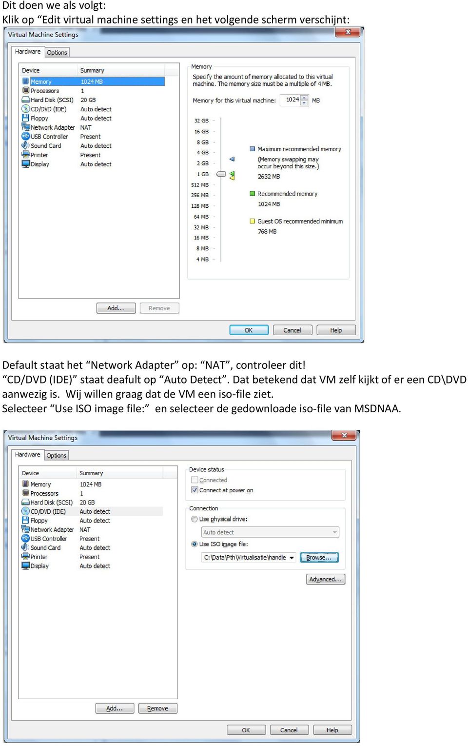 CD/DVD (IDE) staat deafult op Auto Detect.