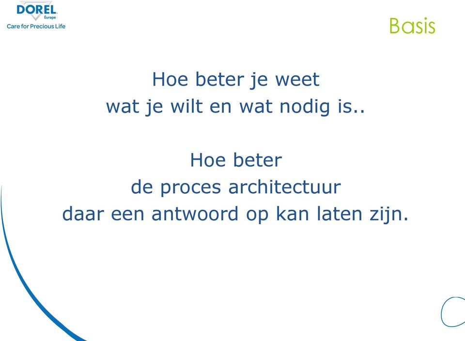 . Hoe beter de proces